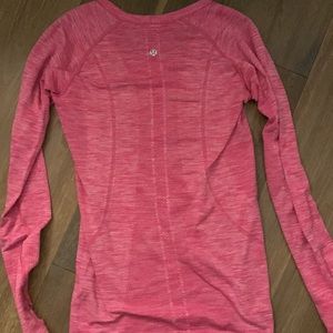 Pink LuluLemon Swifty Tech Long Sleeve